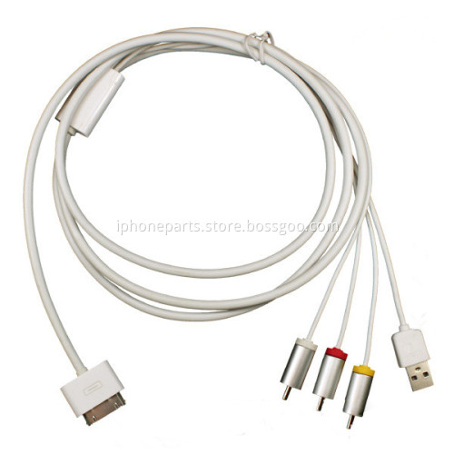 1.8m AV Cable for Iphone Ipad Ipod
